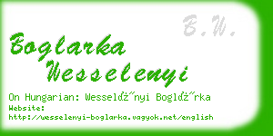 boglarka wesselenyi business card